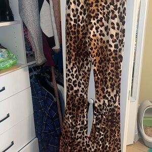 cheetah/leopard bell bottom pants